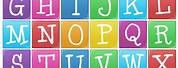 Letters of Alphabet A to Z with Background Design