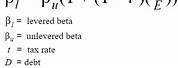 Levered Beta Equation
