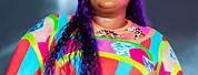 Lizzo with Purple Red Hair