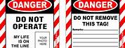 Lockout/Tagout Tags Template