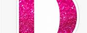 Love Pink Letter D Glitter