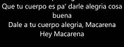 Macarena Song Chorus Lyrics