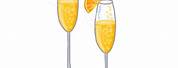 Mimosa Champagne Clip Art