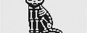 Mini Skeleton Cat Cross Stitch