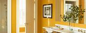 Mustard Yellow Paint and Gray Tiles