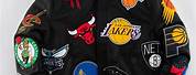 NBA Collage Wool and Leather Jacket