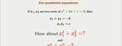 Newton's Formula Quadratic Equation