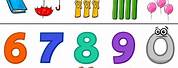 Numeral 8 with Objects Clip Art