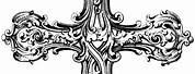 Old English Christian Cross Clip Art