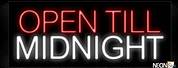 Open till Midnight Sign PNG