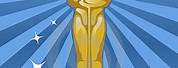 Oscar Trophy with Arms Rised Clip Art