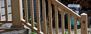 Outdoor Wood Stair Handrail