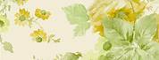 Pale Yellow Leaf Print Wallpaper
