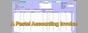 Pastel Accounting Invoice