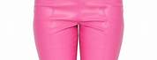 Pink Faux Leather Leggings