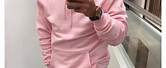 Pink Hoodie with Grey Shoes