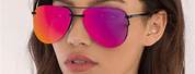 Pink Mirror Aviator Sunglasses