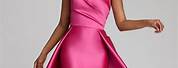 Pink One Shoulder Evening Dress