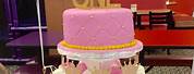 Pink and Gold Cake with Cupcakes 1st Birthday