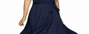 Plus Size Navy Blue Summer Dress