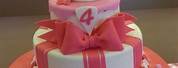 Pretty and Girly 4 Year Old Birthday Cake