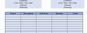 Purchase Order Excel Sheet Template