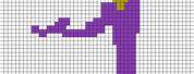 Purple Guy F-NaF Pixel Art On Grid