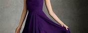 Purple High Low Bridesmaid Dresses