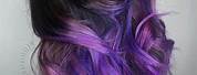 Purple Ombre Hair Color with Green