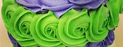 Purple and Green Cake Decorations