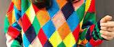 Rainbow Diamond Pattern Sweater