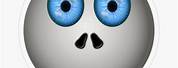 Realistic Funny Skull Emoji with Eyes