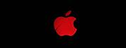 Red Apple Logo Images with Black Background