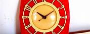 Red Round Spartus Clock