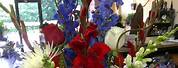 Red White and Blue Flower Arrangements