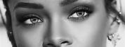 Rihanna Black and White Portrait