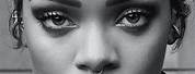Rihanna Face Black and White
