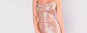 Rose Gold Sequin Dress Fashion Nova