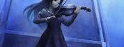 Sad Girl Playing Violin