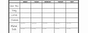 School-Age Lesson Plan Blank Template