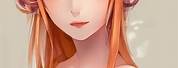 Shio Anime Girl Orange Hair