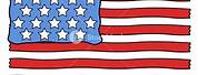 Sideways American Flag Cartoon