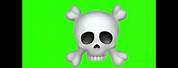 Skull. Emoji PNG Greenscreen