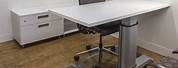 Steelcase Black Laminate Height Adjustable Corner Desk