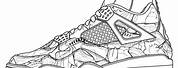 Stephen Curry High Top Basketball Shoes Coloring Pages