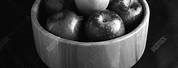 Still Life Fruit Bowl Black and White