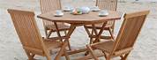 Teak Folding Table and Chairs