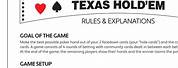 Texas HoldEm Poker Rules Printable