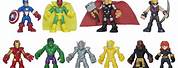 The Blue and Yellow Marvel Super Hero Action Figures