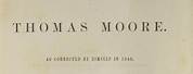 Thomas Moore Written Works